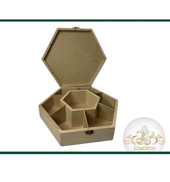 جعبه تیبگ چوبی 6ضلعی