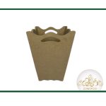سطل اشغال چوبی هلالی کوچک