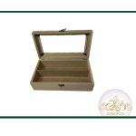 جعبه چوبی کاردو چنگال شیشه دار